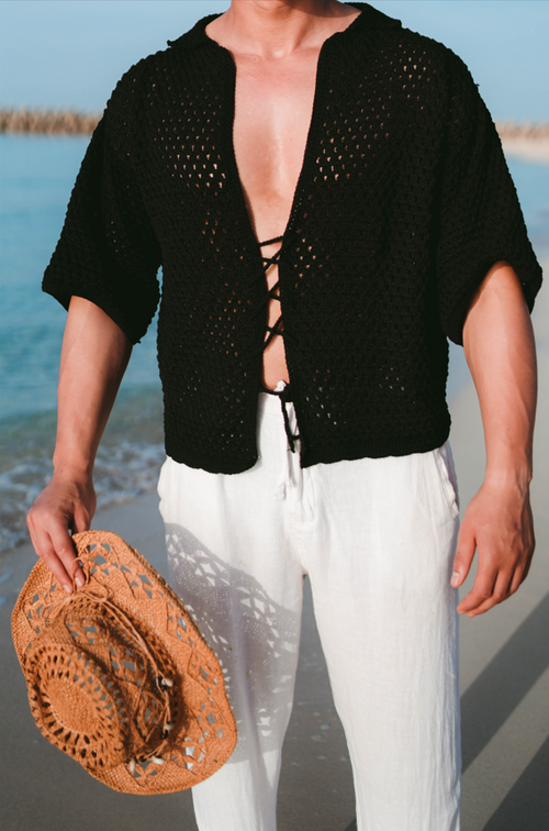 Black Robe Shirt Men