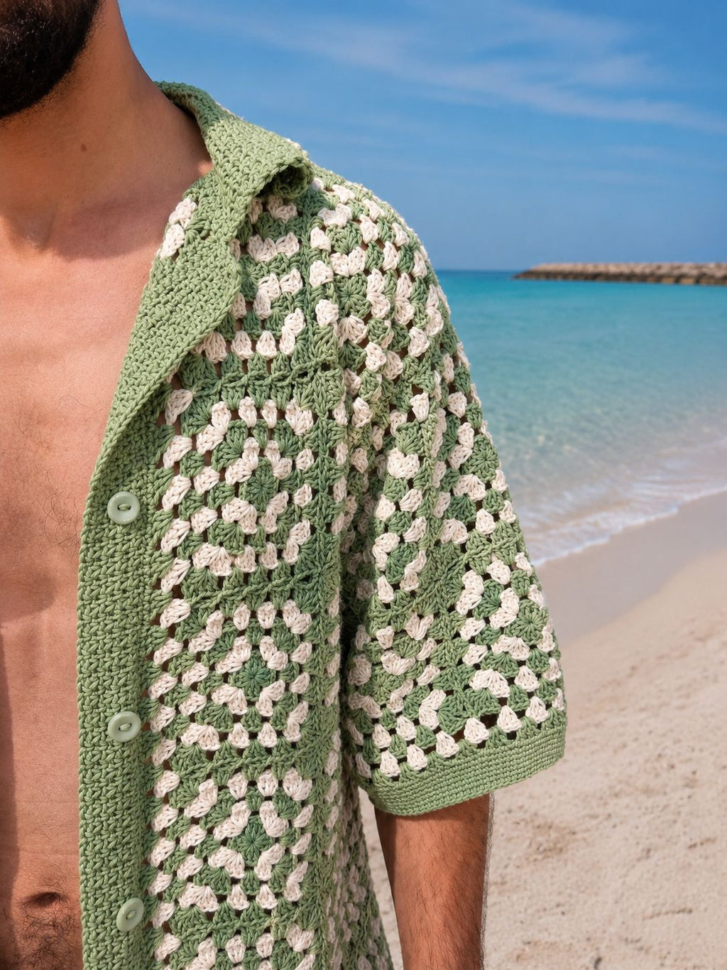 Green Shirt Men